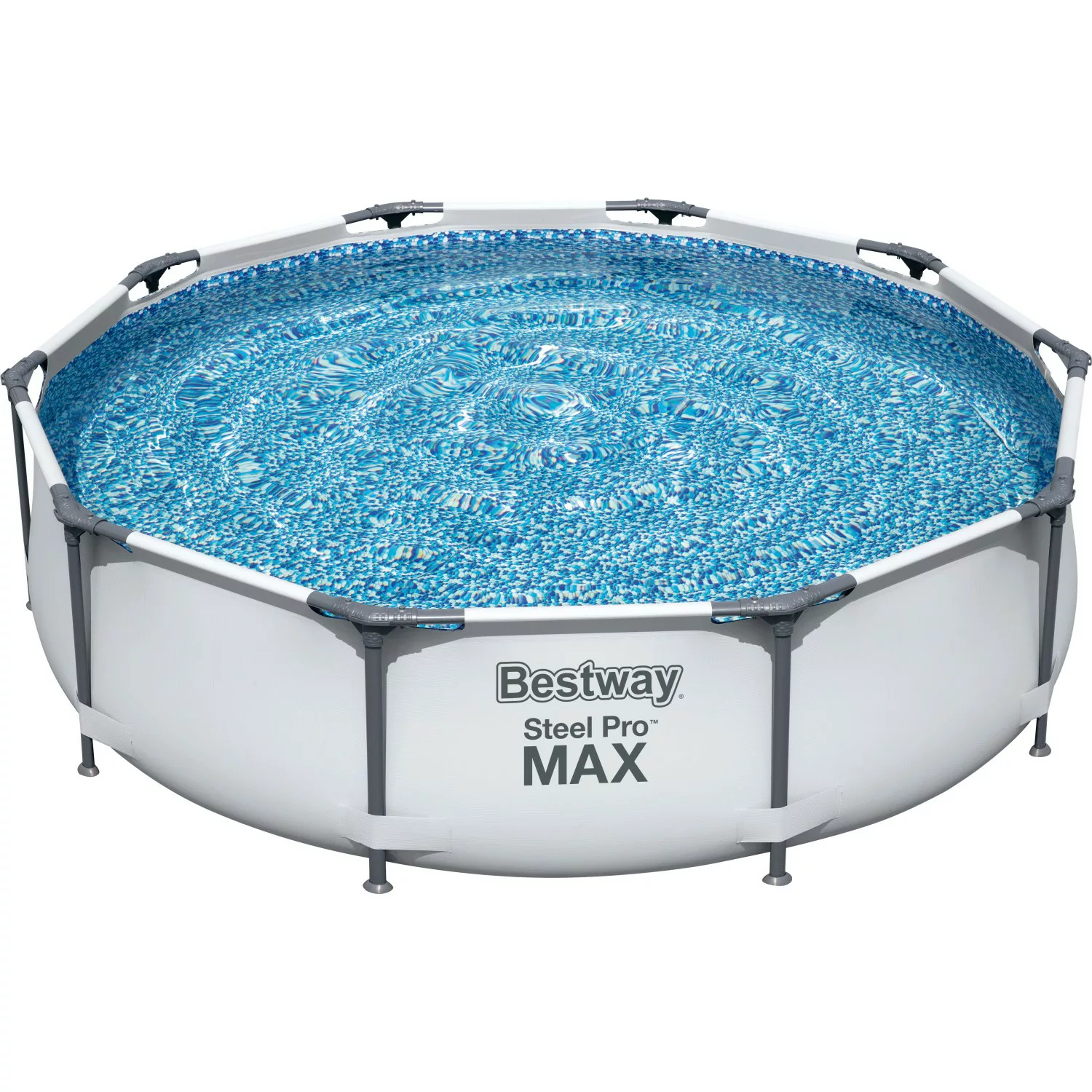 Bestway Stahlrahmen-Pool Set Steel Pro Max Frame Ø 305 x 76 cm Rund Lichtgr günstig online kaufen
