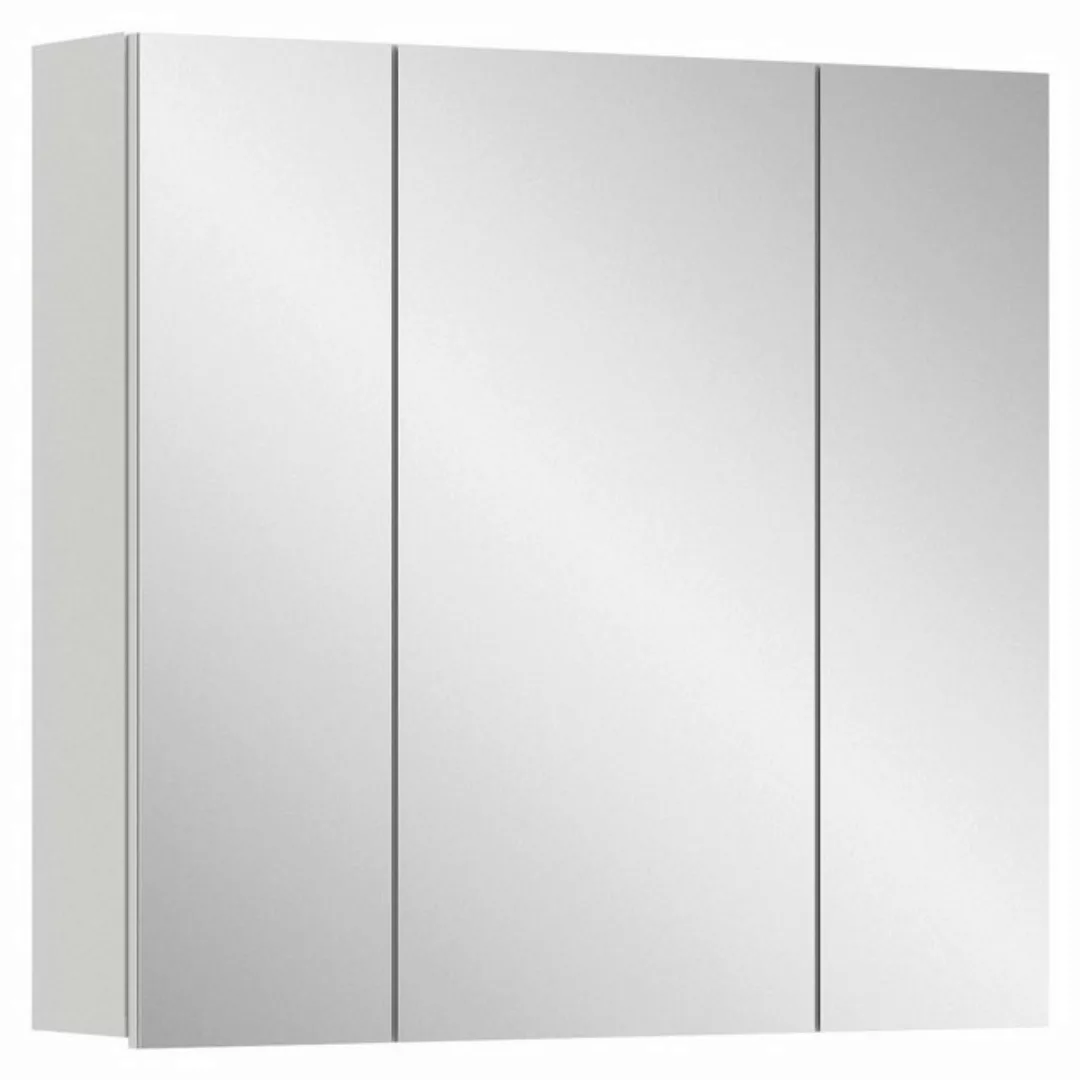 xonox.home Badezimmerspiegelschrank in Weiß Hochglanz - 60x77x18cm (BxHxT) günstig online kaufen