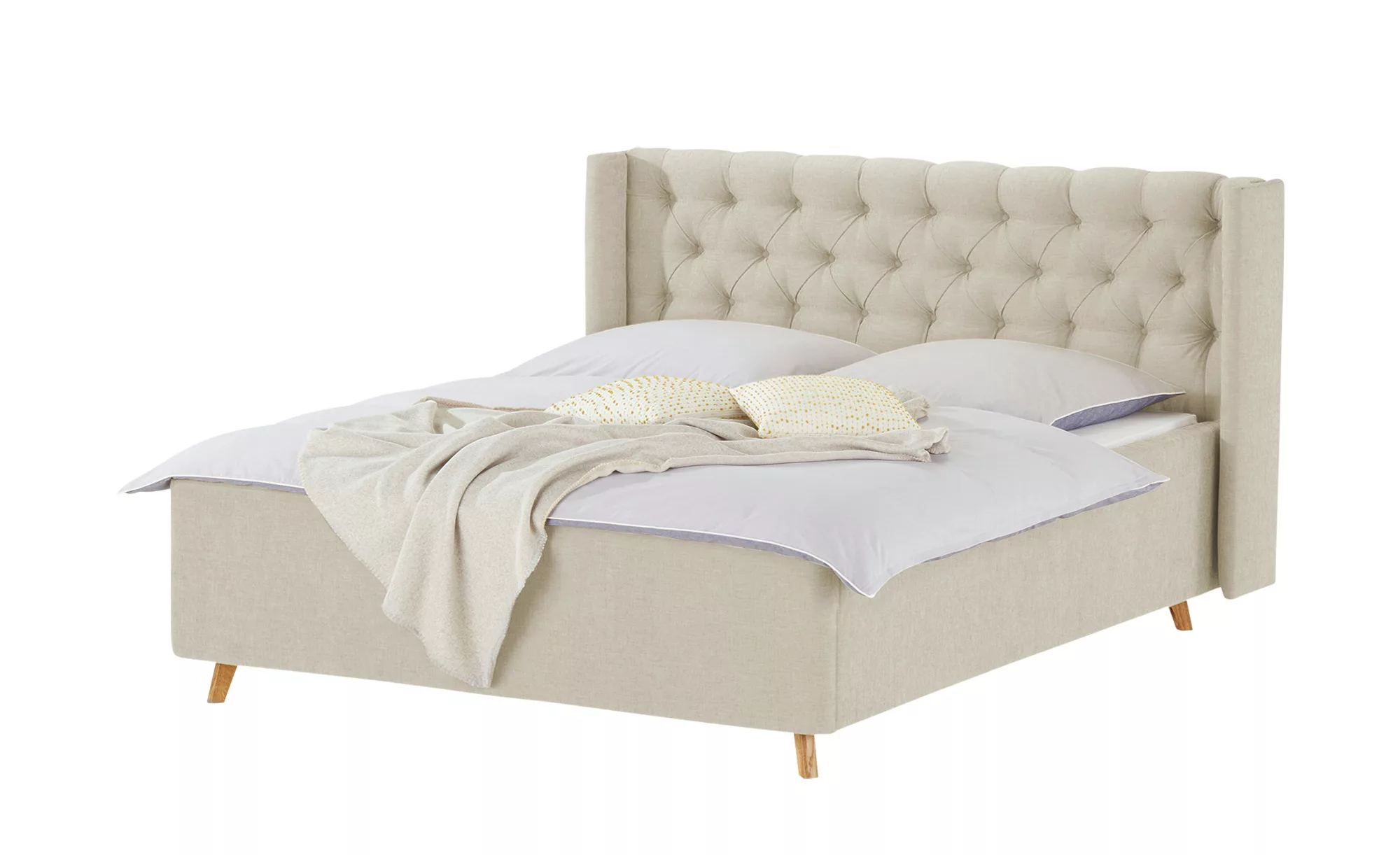 meinBett Polsterbettgestell  Eyra ¦ beige ¦ Maße (cm): B: 188 H: 104 Betten günstig online kaufen