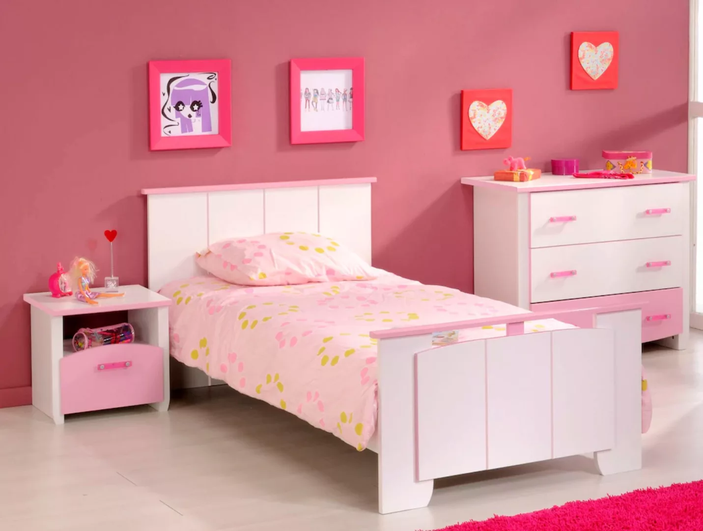 Parisot Jugendzimmer-Set "Biotiful", (Set, 5 tlg., Bett, Nachttisch, Kommod günstig online kaufen