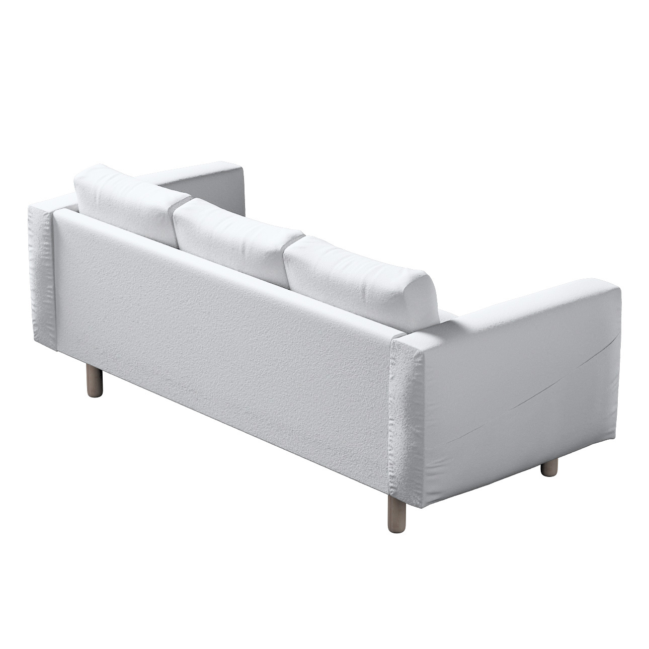 Bezug für Norsborg 3-Sitzer Sofa, weiß, Norsborg 3-Sitzer Sofabezug, Bouclé günstig online kaufen