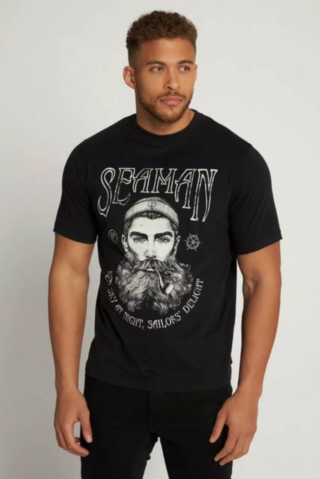 JP1880 T-Shirt T-Shirt Halbarm Seaman Print Rundhals bis 8 XL günstig online kaufen