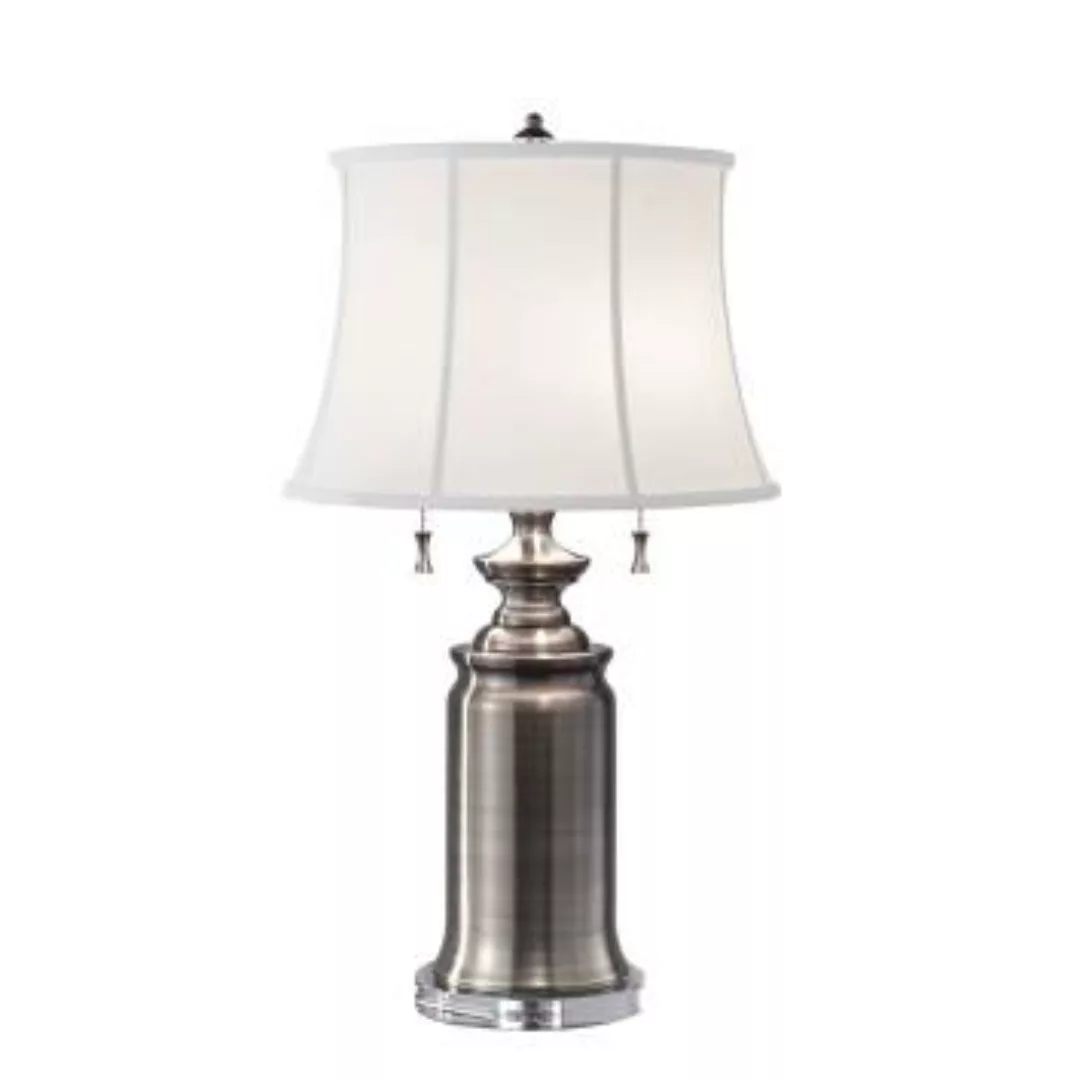 Stehlampe JOHA in Nickel Antik 69cm 2-flmg Lampe günstig online kaufen