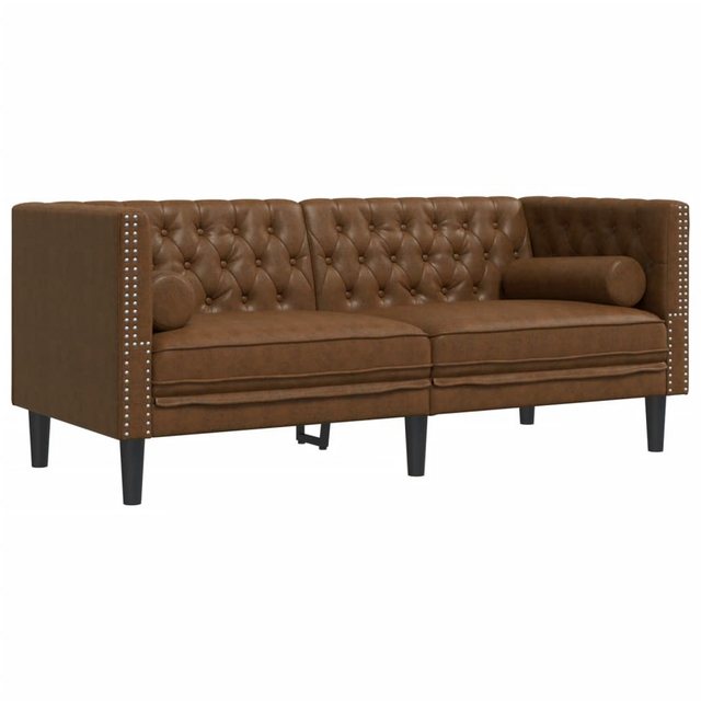 vidaXL Chesterfield-Sofa, Chesterfield-Sofa 2-Sitzer Braun Kunstleder in Wi günstig online kaufen