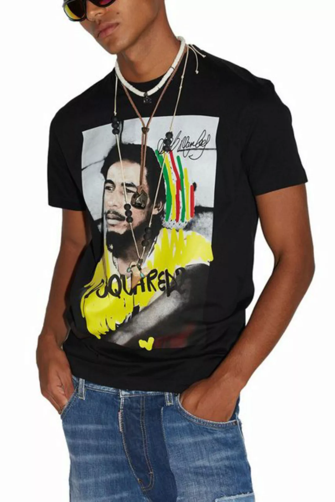 Dsquared2 Print-Shirt Dsquared2 Bob Marley T-Shirt Herren günstig online kaufen