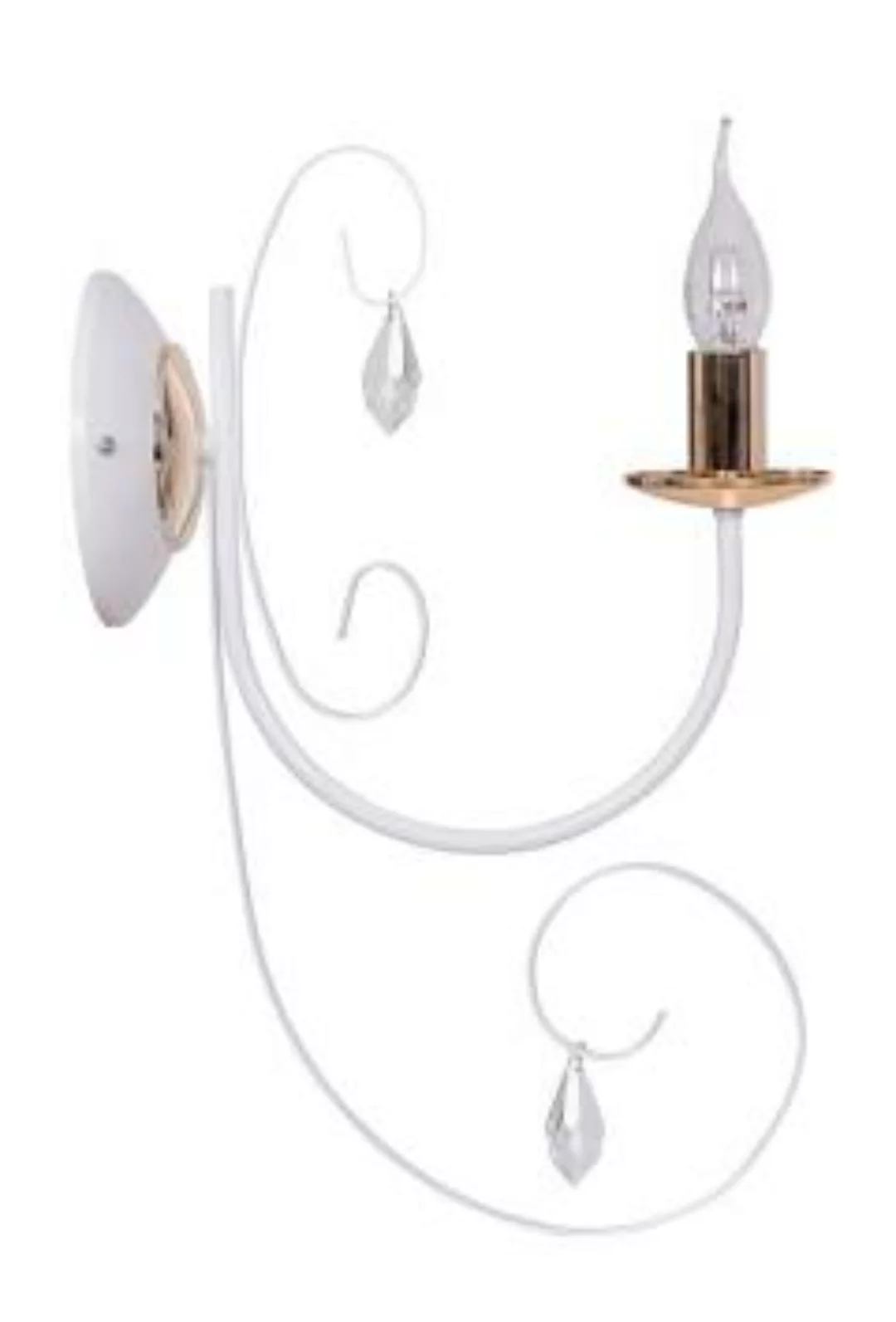 Wandleuchte Weiß Kupfer Kerzenhalter Design CHLOE günstig online kaufen