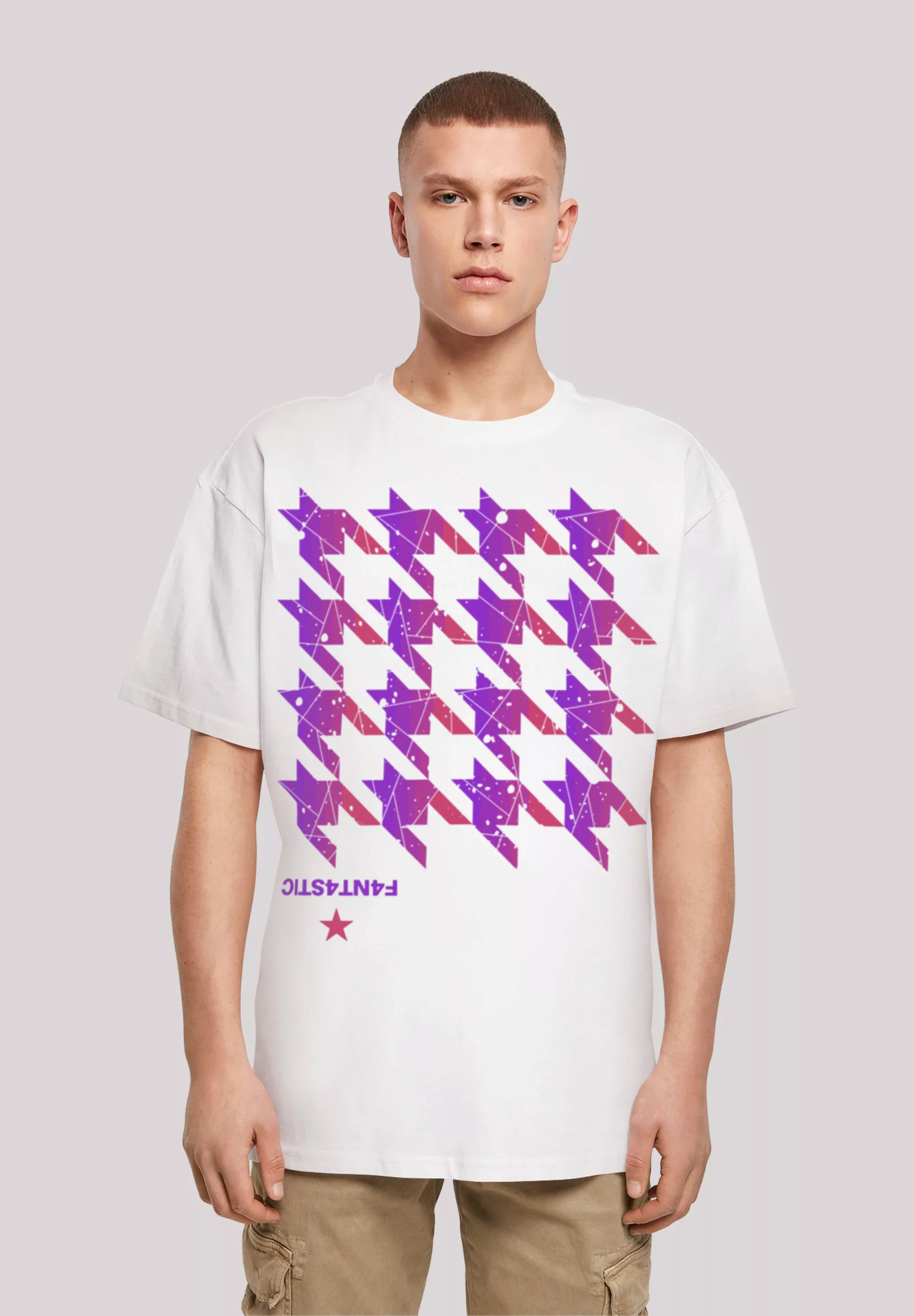F4NT4STIC T-Shirt "Hahnentritt Pink", Print günstig online kaufen