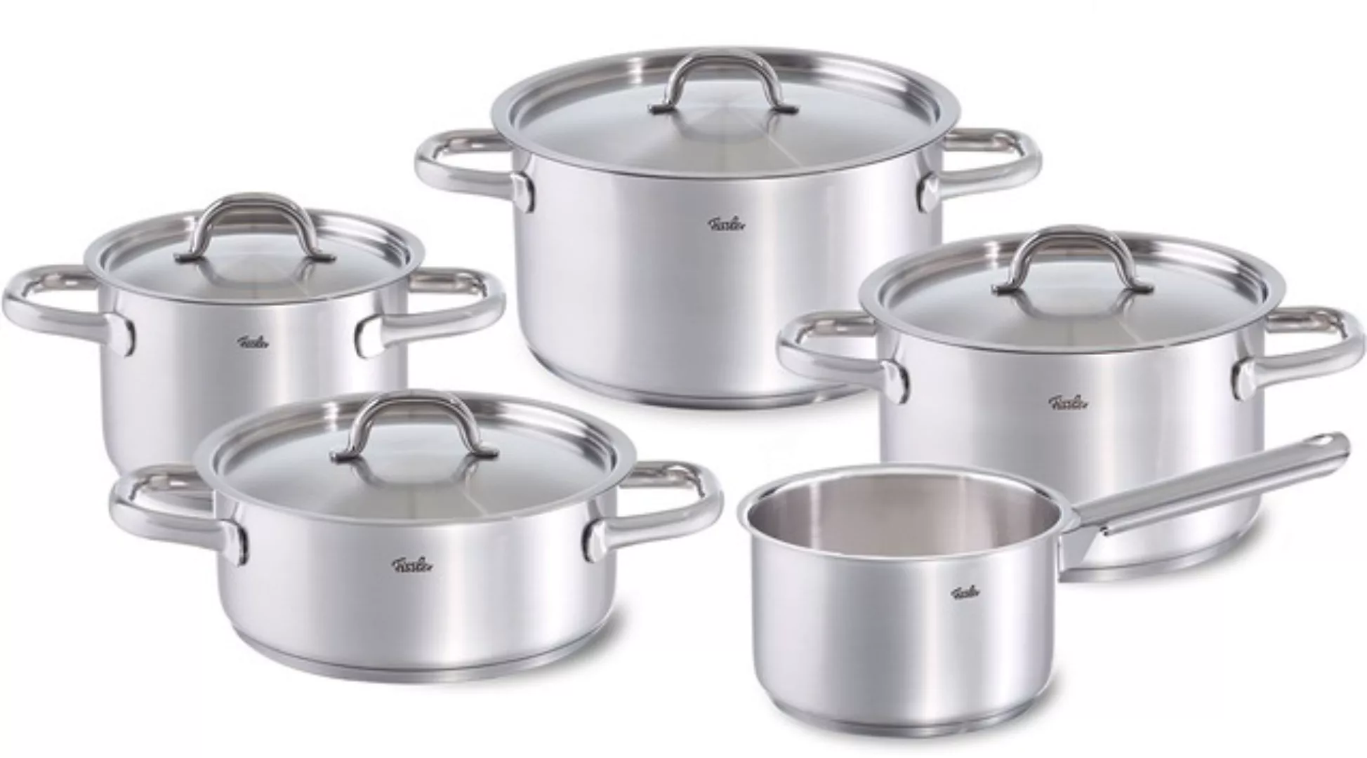 Fissler Topf-Set »Family Line«, Edelstahl 18/10, (Set, 9 tlg., 1 Bratentopf günstig online kaufen