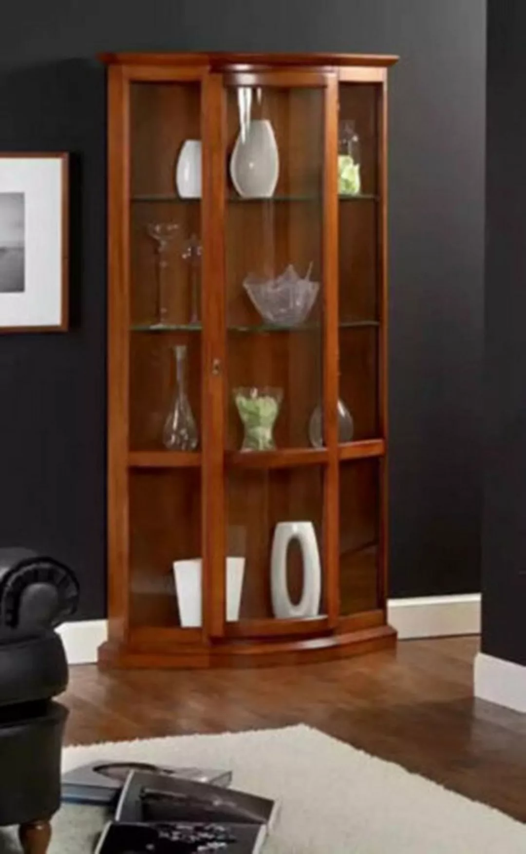 JVmoebel Vitrine Holz Vitrine Glas Schrank Wohnzimmer Möbel Anrichte (1-St. günstig online kaufen