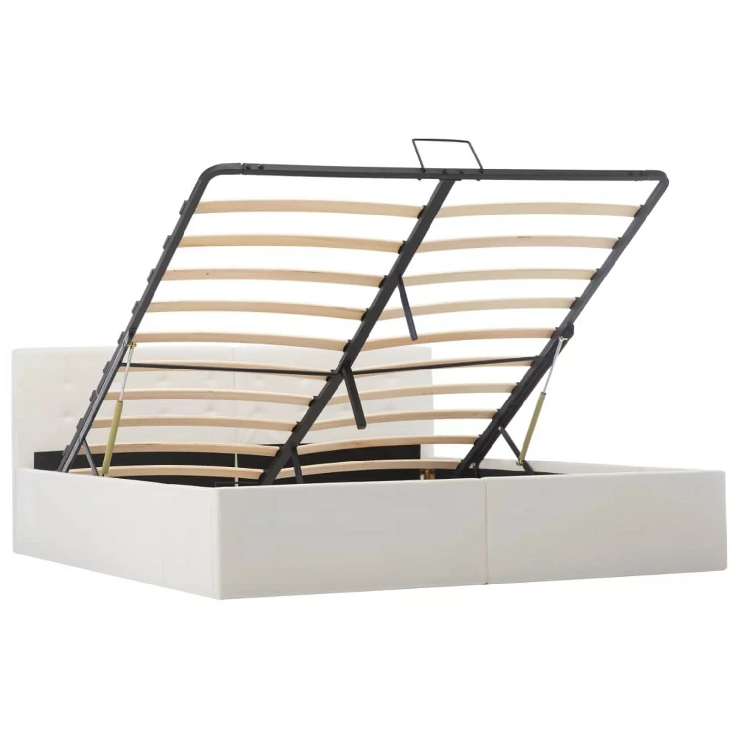 vidaXL Stauraumbett Hydraulisch Weiß Kunstleder 160x200cm619282 günstig online kaufen
