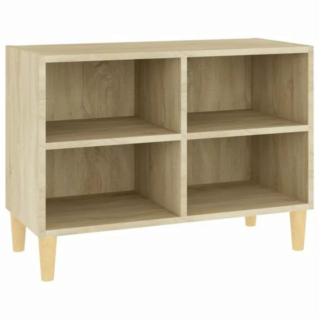 furnicato TV-Schrank mit Massivholz-Beinen Sonoma-Eiche 69,5x30x50 cm (1-St günstig online kaufen