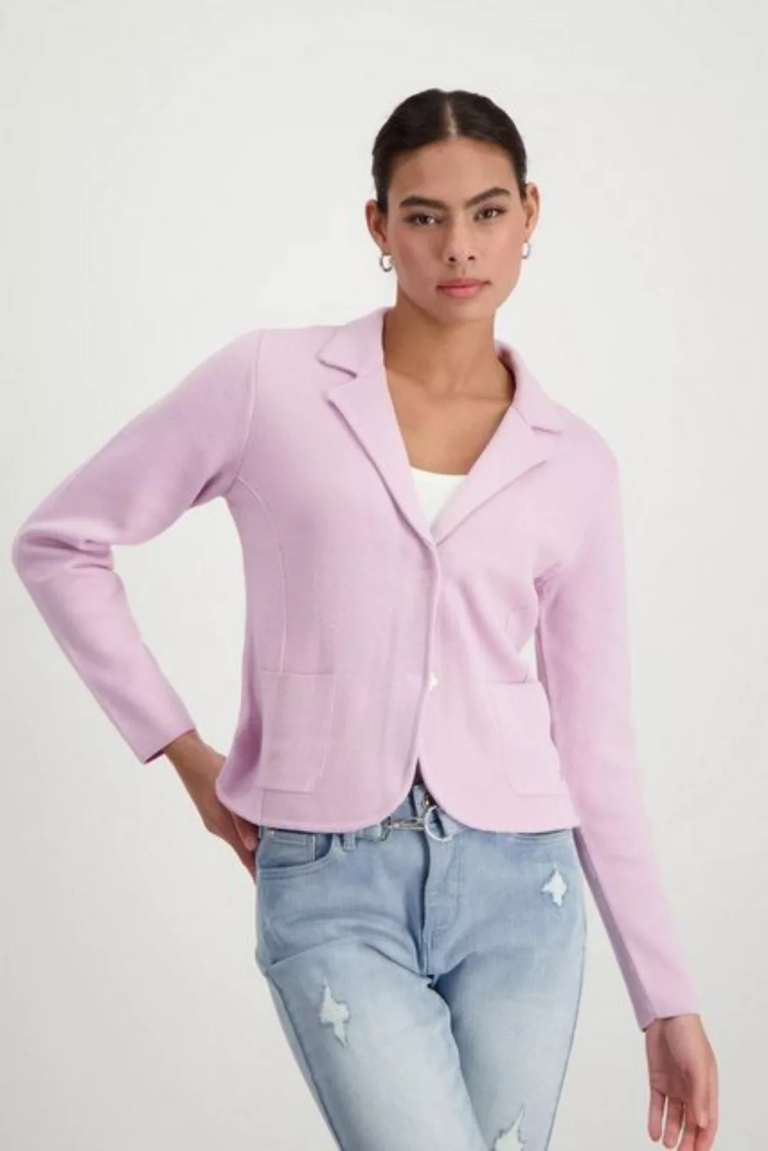 Monari Strickjacke Blazer, lavender rose günstig online kaufen