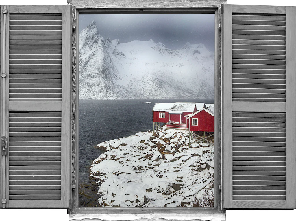 queence Wandtattoo "Norwegen Winter", (1 St.), Wandsticker, Wandbild, selbs günstig online kaufen