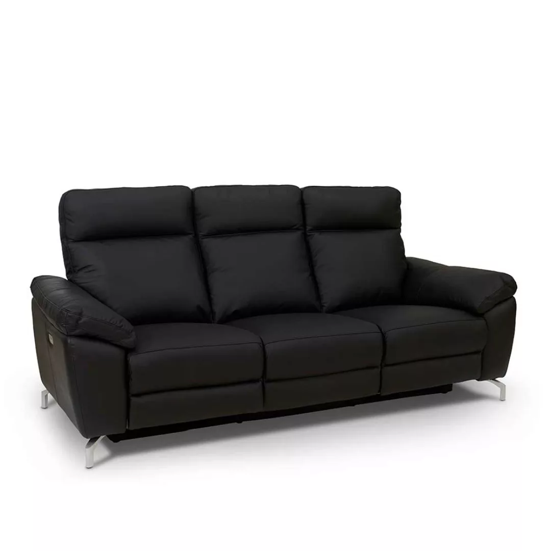 Wohnzimmer Sofa mit Relaxfunktion Schwarz günstig online kaufen