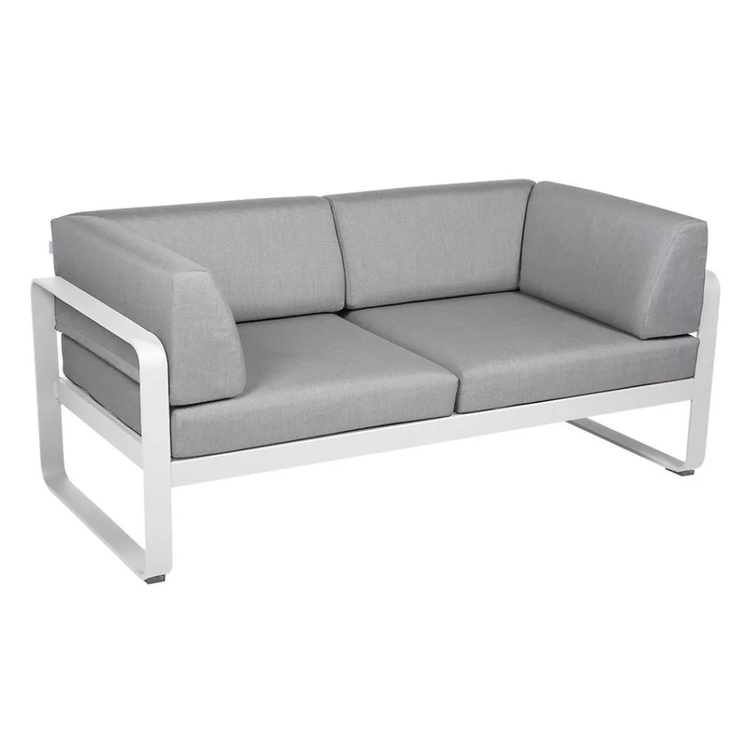 Bellevie 2-Sitzer Club Sofa 01 Baumwollweiß 79 Flanellgrau günstig online kaufen