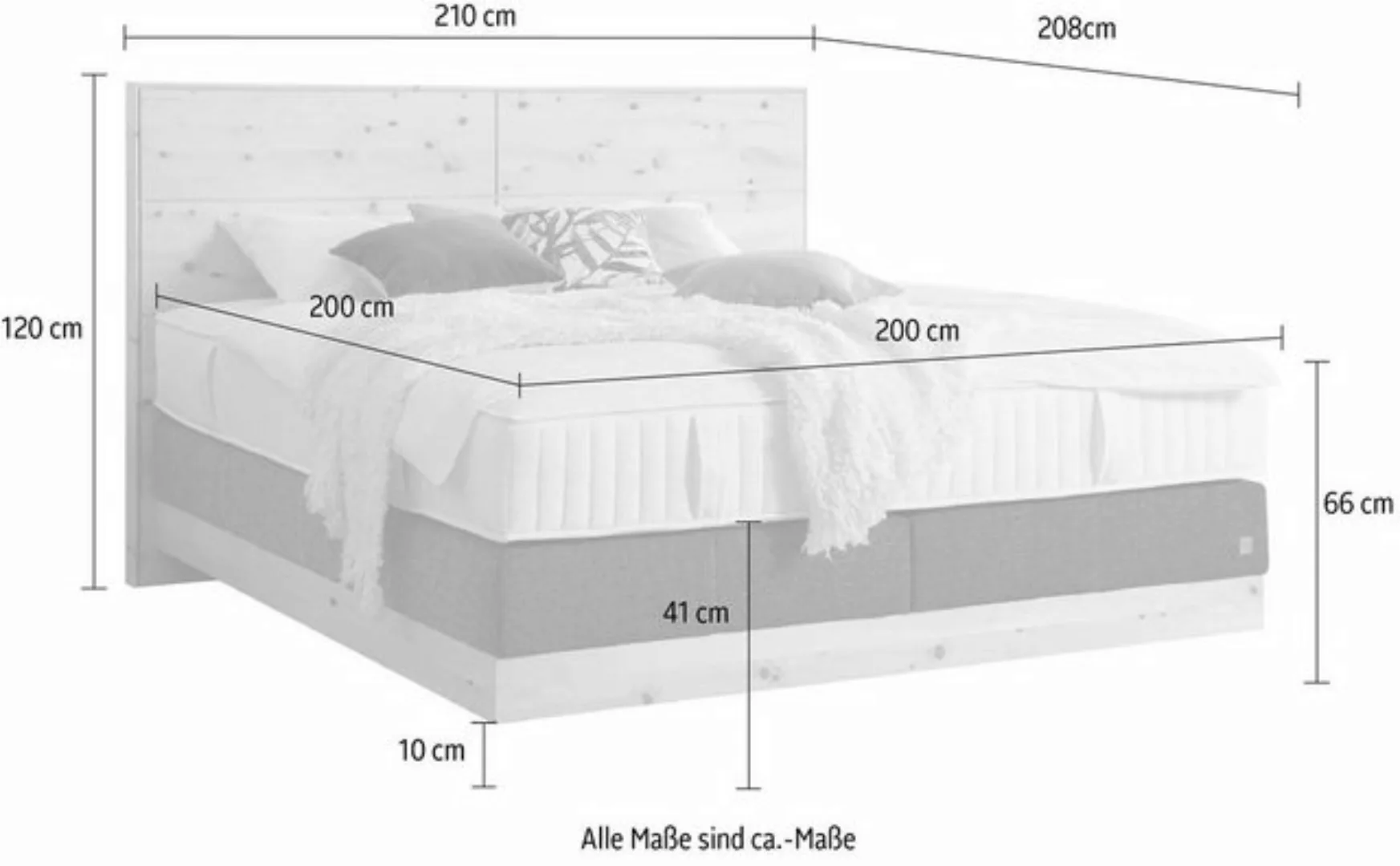 alina Boxspringbett Chalet, Grand Comfort TF 1000 PM, Zirbenholz natur geöl günstig online kaufen