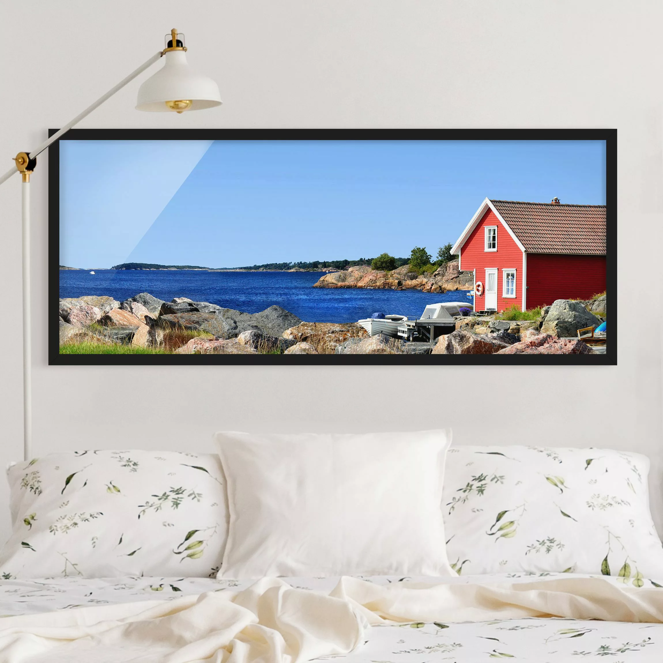 Bild mit Rahmen Architektur & Skyline - Panorama Urlaub in Norwegen günstig online kaufen