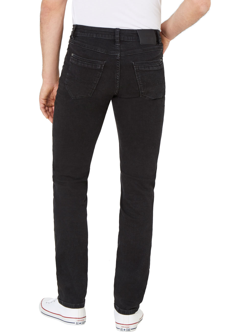 Paddock`s Herren Jeans Ranger Pipe - Slim Fit - Schwarz - Black/Black Motio günstig online kaufen