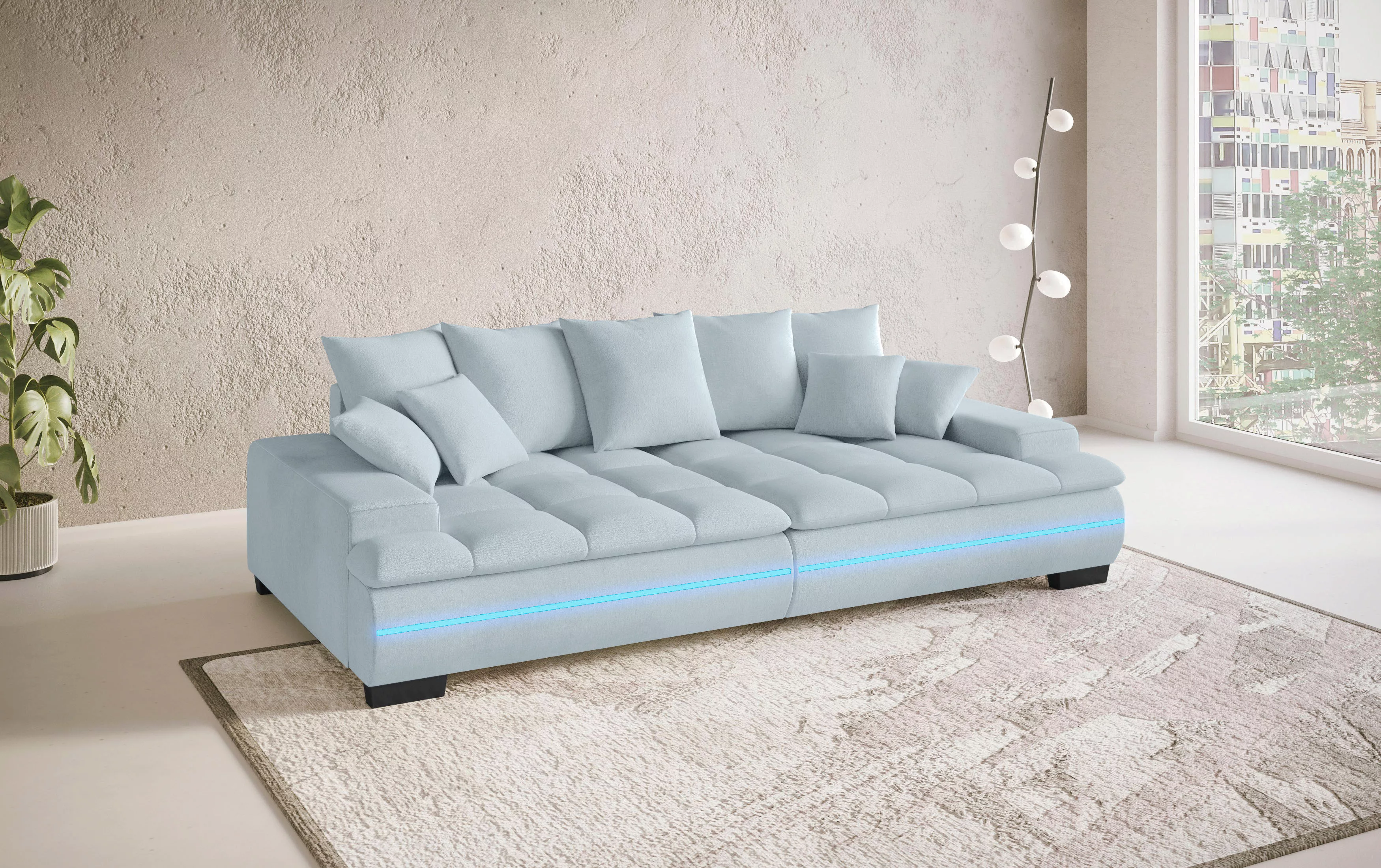Mr. Couch Big-Sofa "Haiti II", RGB-LED Beleuchtung, Kaltschaumpolsterung, b günstig online kaufen
