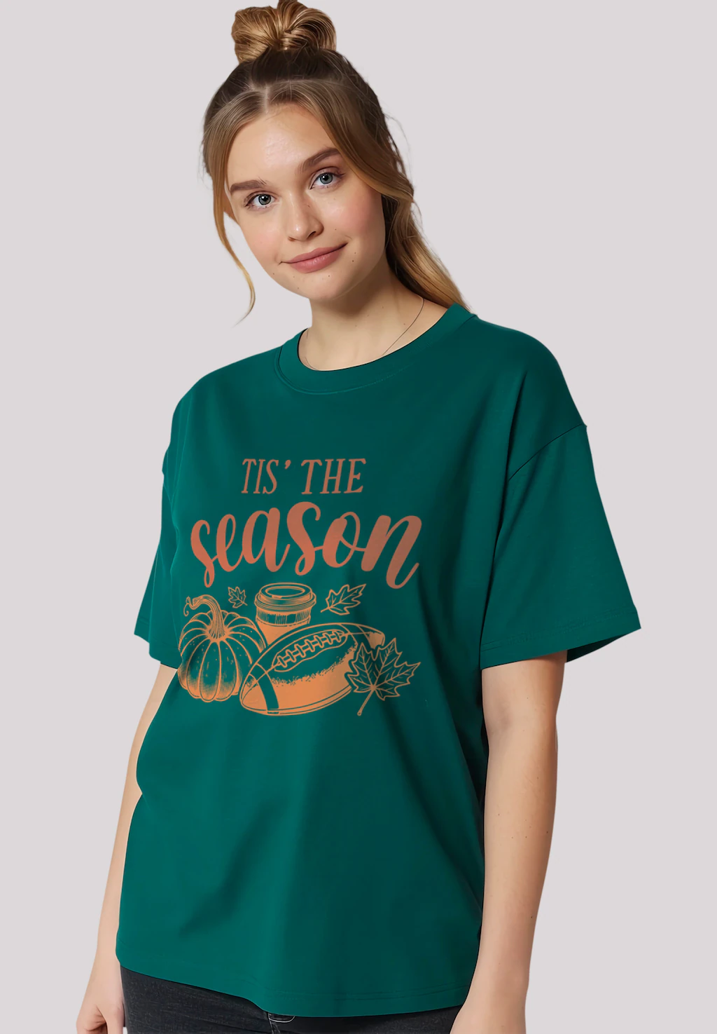 F4NT4STIC T-Shirt "Fall pumpkin coffe football its the Season", Premium Qua günstig online kaufen