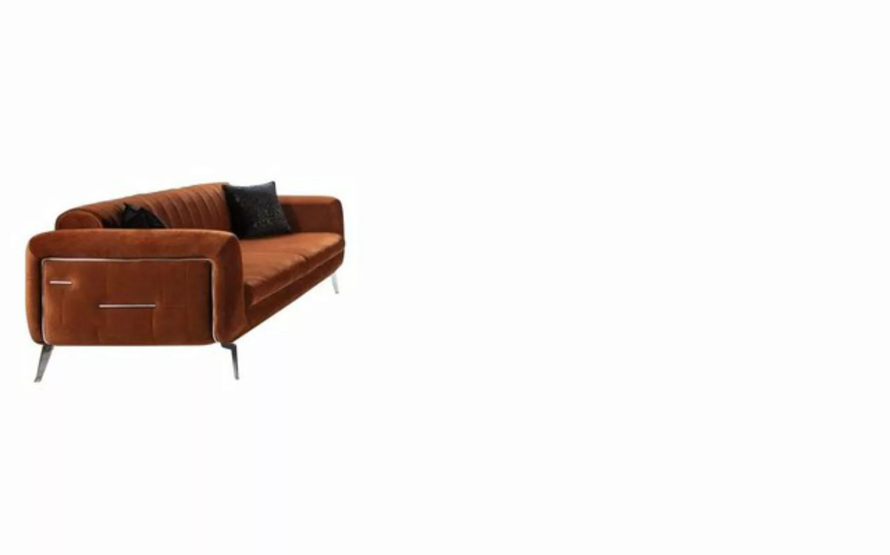 JVmoebel Sofa Schwarze Garnitur Sofas Sessel Sofagarnitur 3+3+1 Sitzer Luxu günstig online kaufen