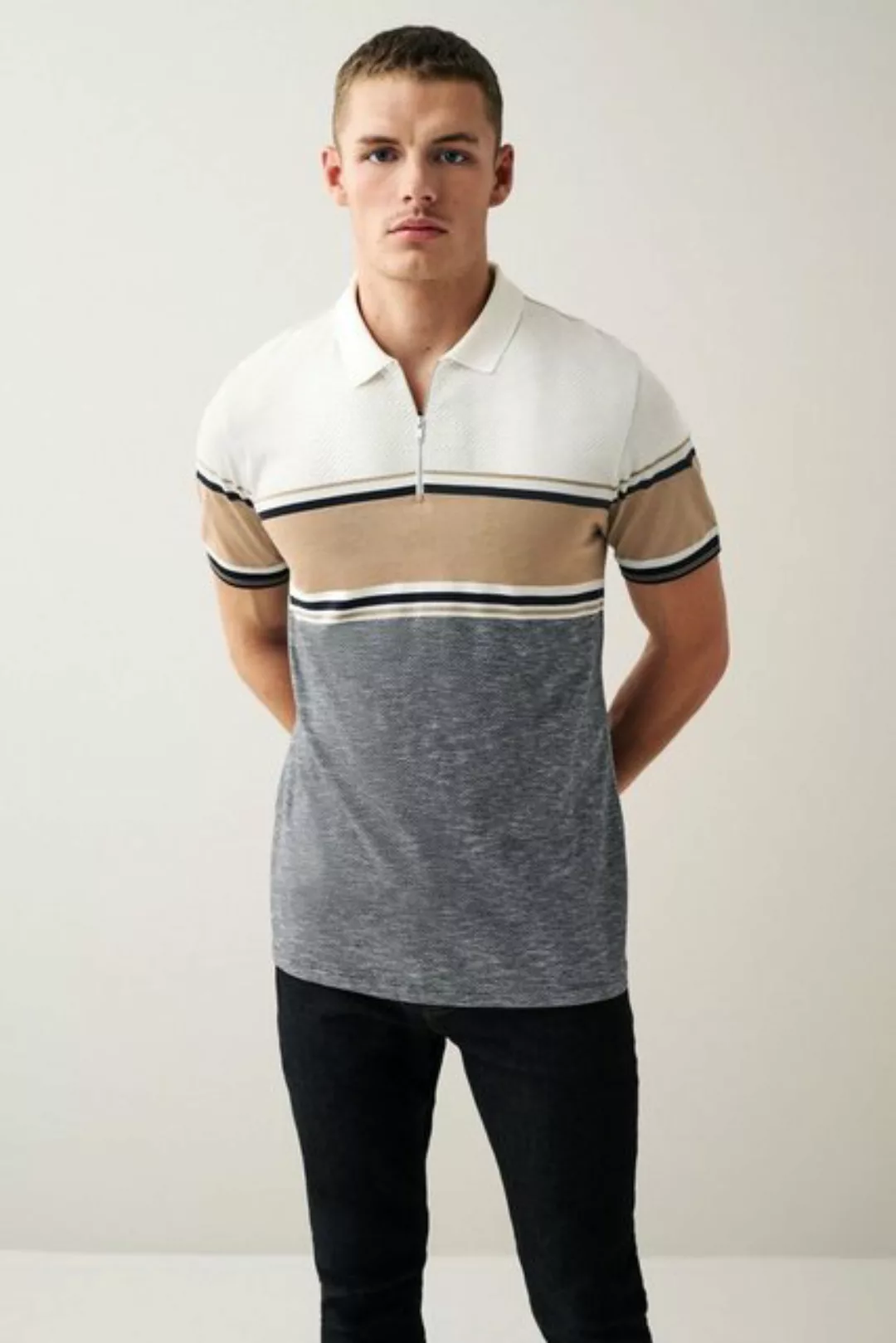 Next Poloshirt Polo-Shirt in Blockfarben (1-tlg) günstig online kaufen