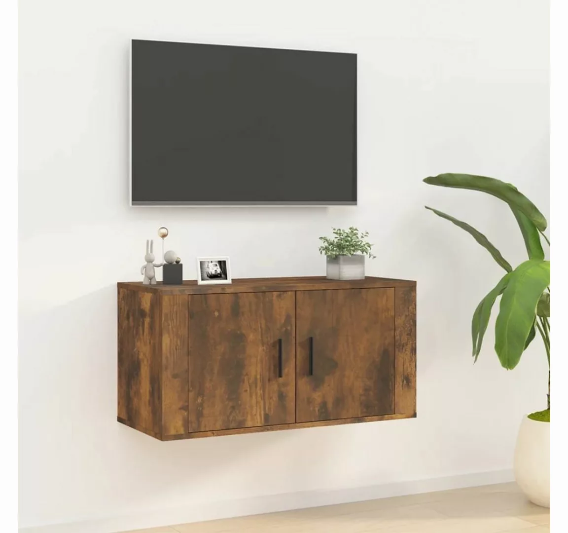 furnicato TV-Schrank TV-Wandschrank Räuchereiche 80x34,5x40 cm günstig online kaufen