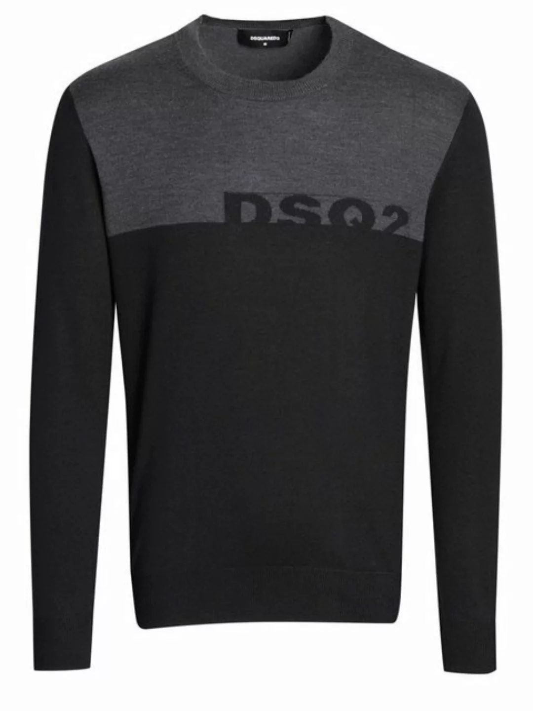 Dsquared2 Strickpullover Dsquared2 Pullover schwarz-grau günstig online kaufen