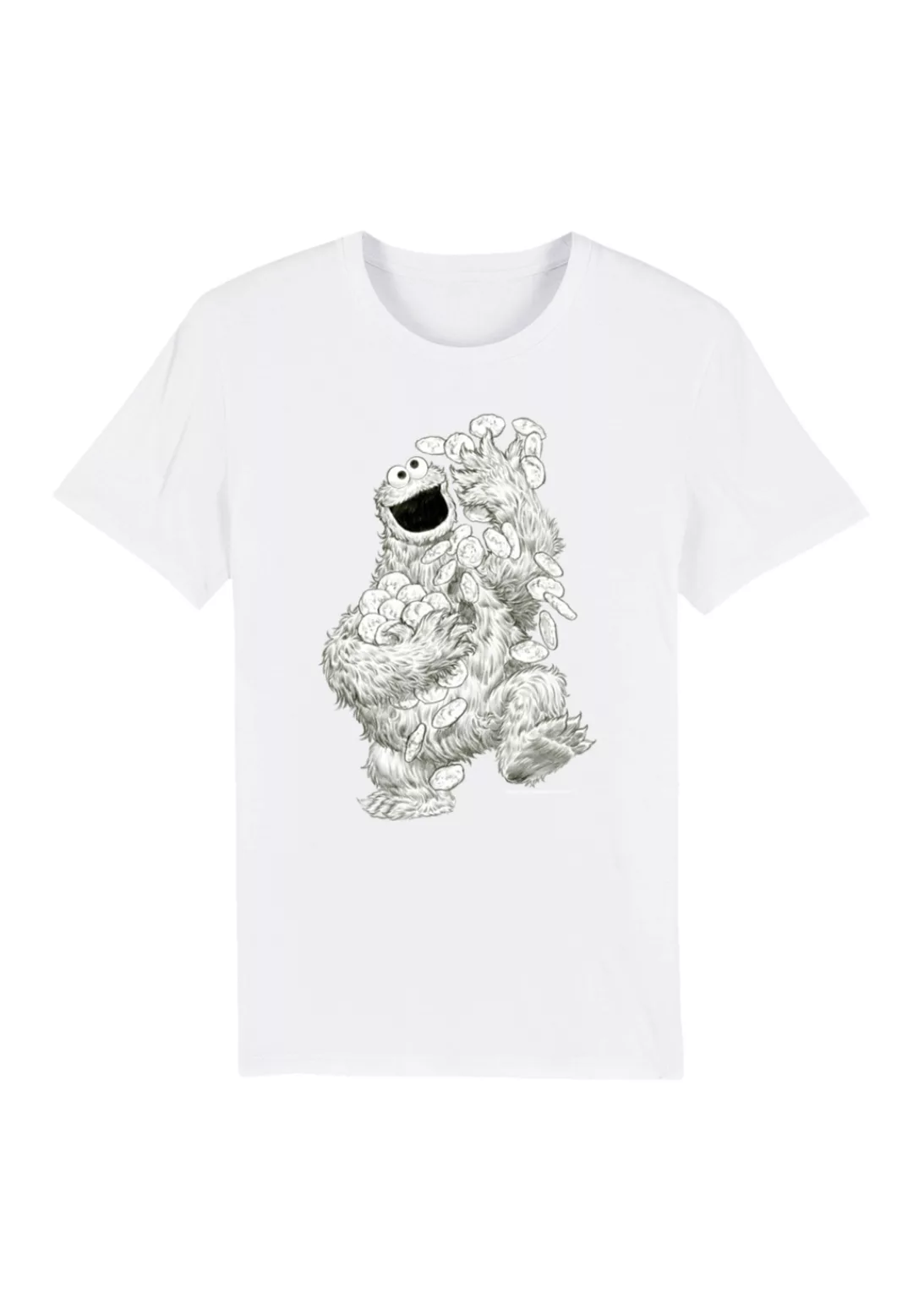 F4NT4STIC T-Shirt "Sesamstraße Cookie Monster Pencil Drawing", Premium Qual günstig online kaufen