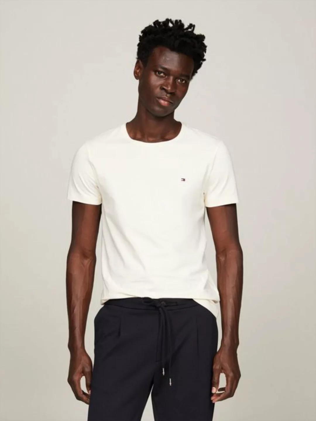 Tommy Hilfiger T-Shirt "STRETCH SLIM FIT TEE", mit Rundhalsausschnitt günstig online kaufen