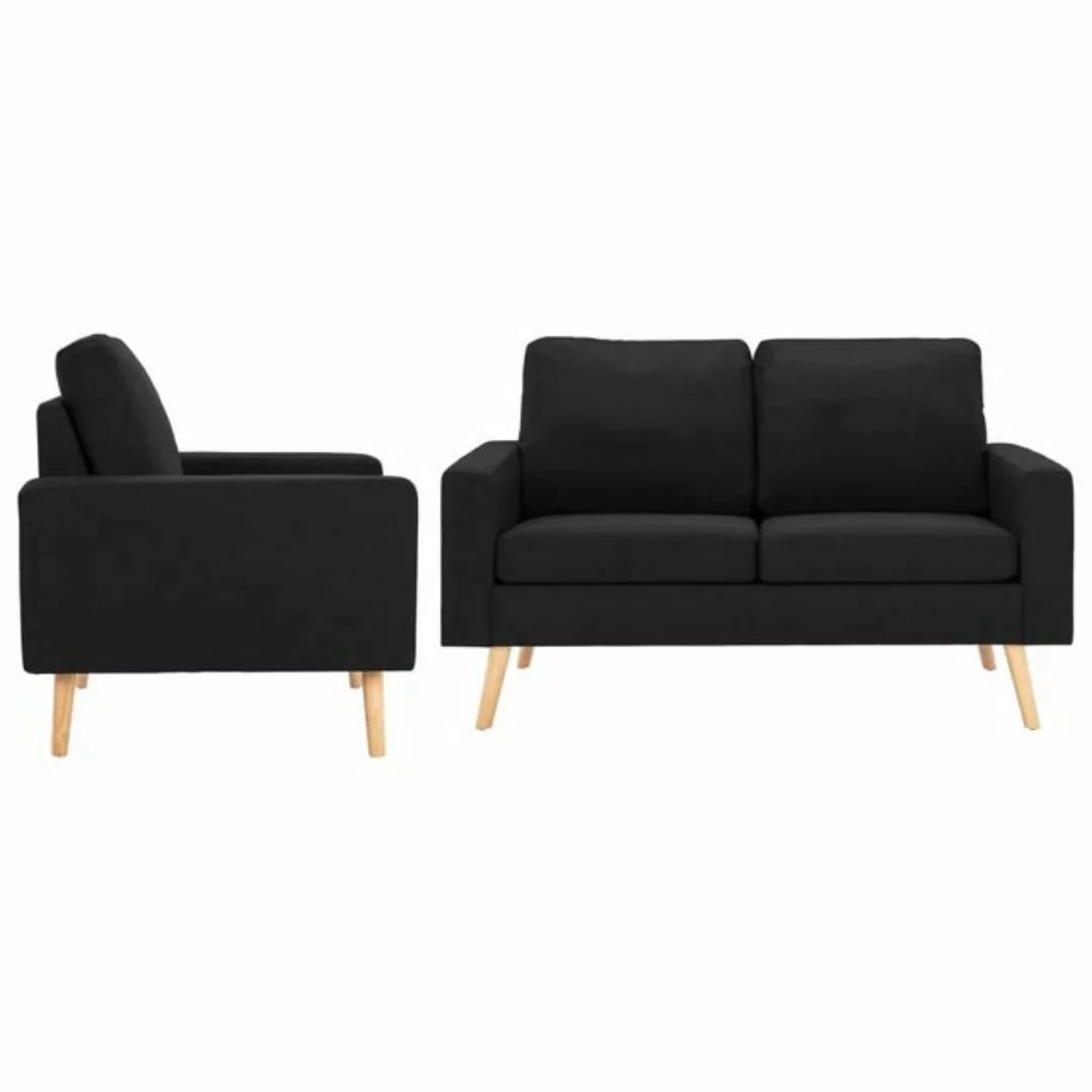 vidaXL Sofa Sofa Sofagarnitur Stoff verschiedene Farben, Sessel + 2 Sitzer günstig online kaufen