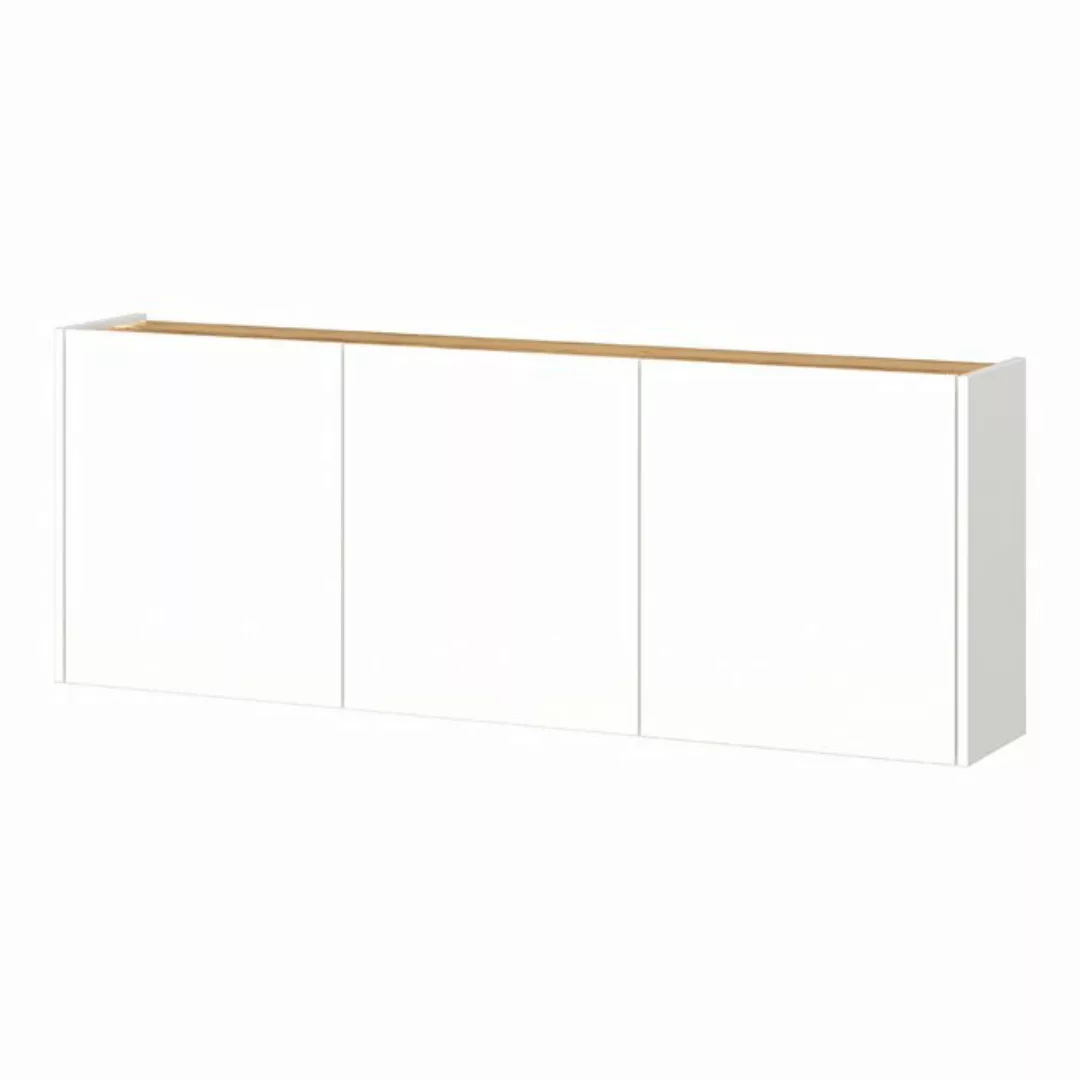 Flurschrank Schuhschrank 138cm in weiß mit Eiche LAPUA-01 ideal für schmale günstig online kaufen