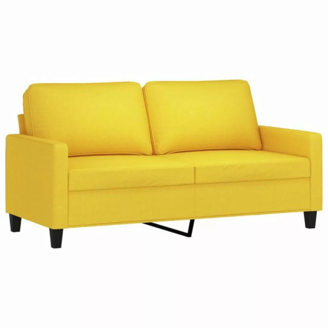 vidaXL Sofa, 2-Sitzer-Sofa Hellgelb 140 cm Stoff günstig online kaufen