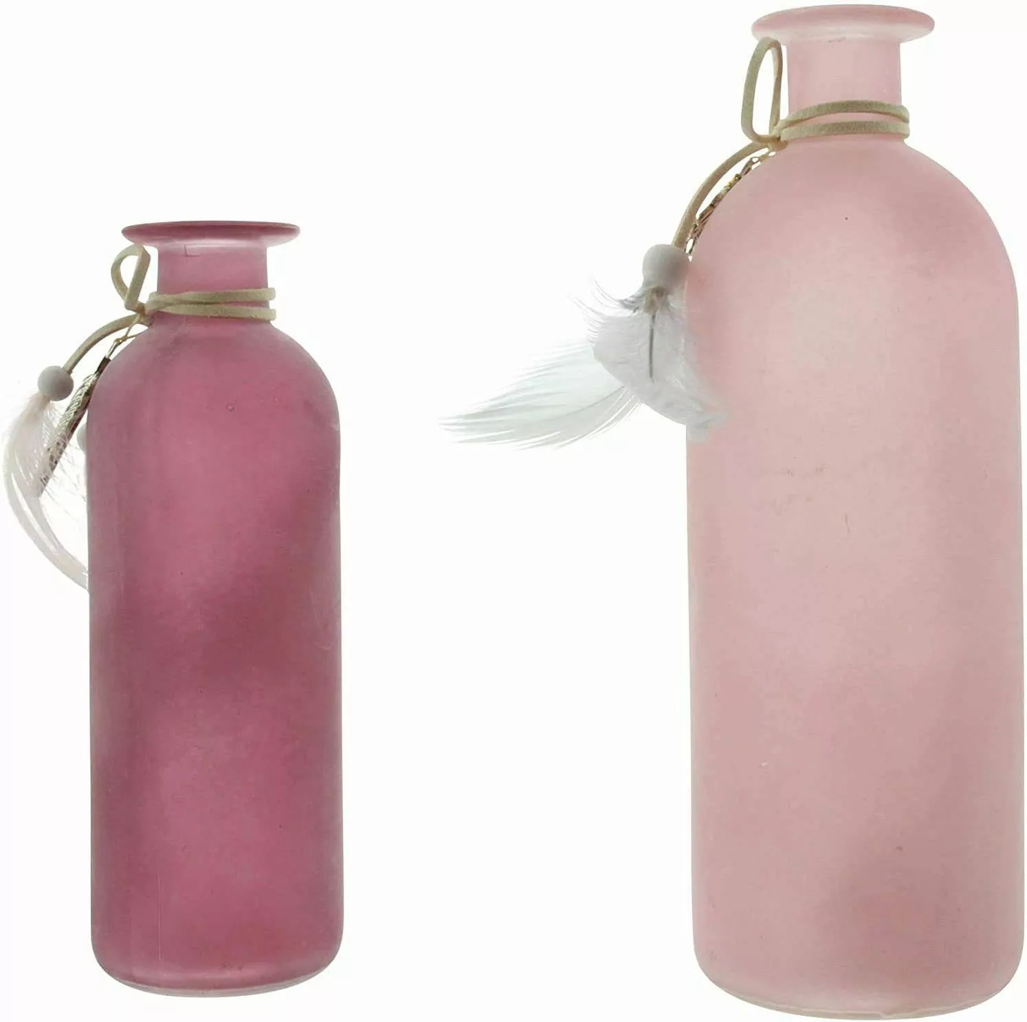 Dekoleidenschaft Tischvase aus Glas in rosa günstig online kaufen