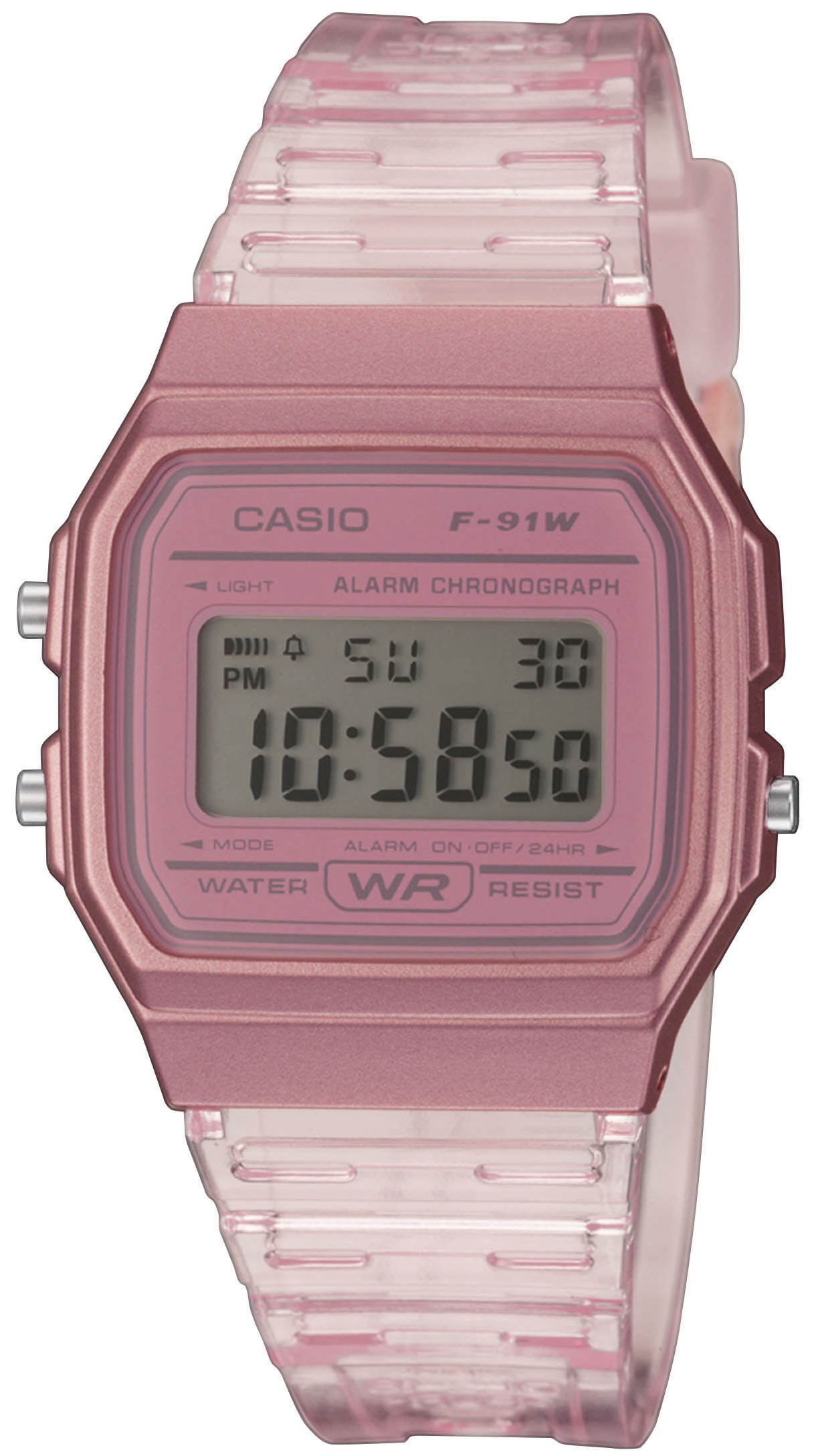 Casio – F-91WS-4EF – Digitale Armbanduhr in Rosa günstig online kaufen