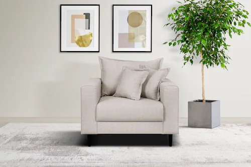Home affaire Sessel "VEYRAS Loungesessel, Maße B/T/H: 95/84/76 cm", mit Wel günstig online kaufen