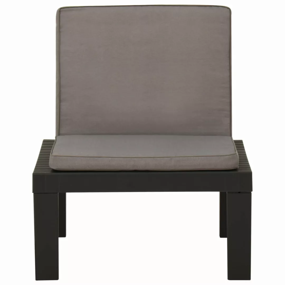 Garten-lounge-stuhl Mit Auflage Kunststoff Grau günstig online kaufen