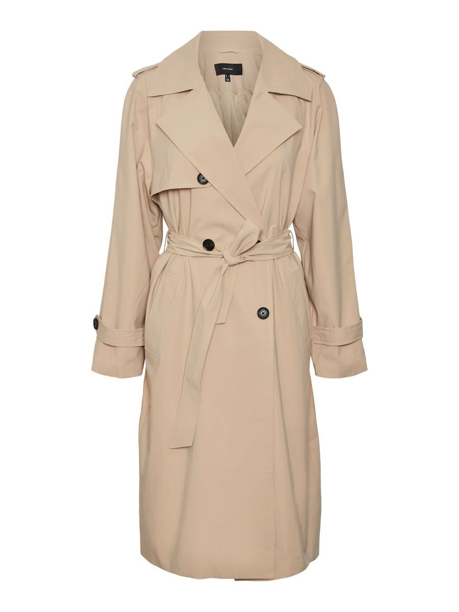 VERO MODA Lange Trenchcoat Damen Beige günstig online kaufen