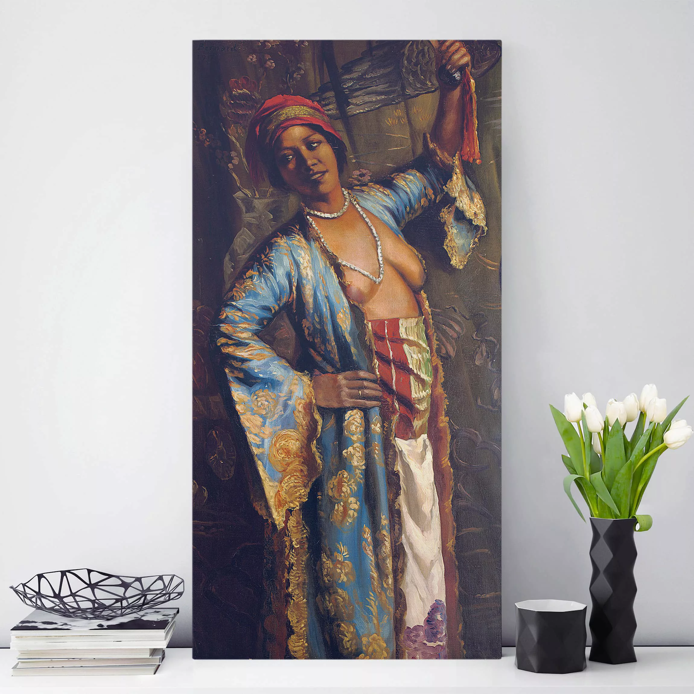 Leinwandbild Kunstdruck - Hochformat Emile Bernard - Eine exotische Tänzeri günstig online kaufen