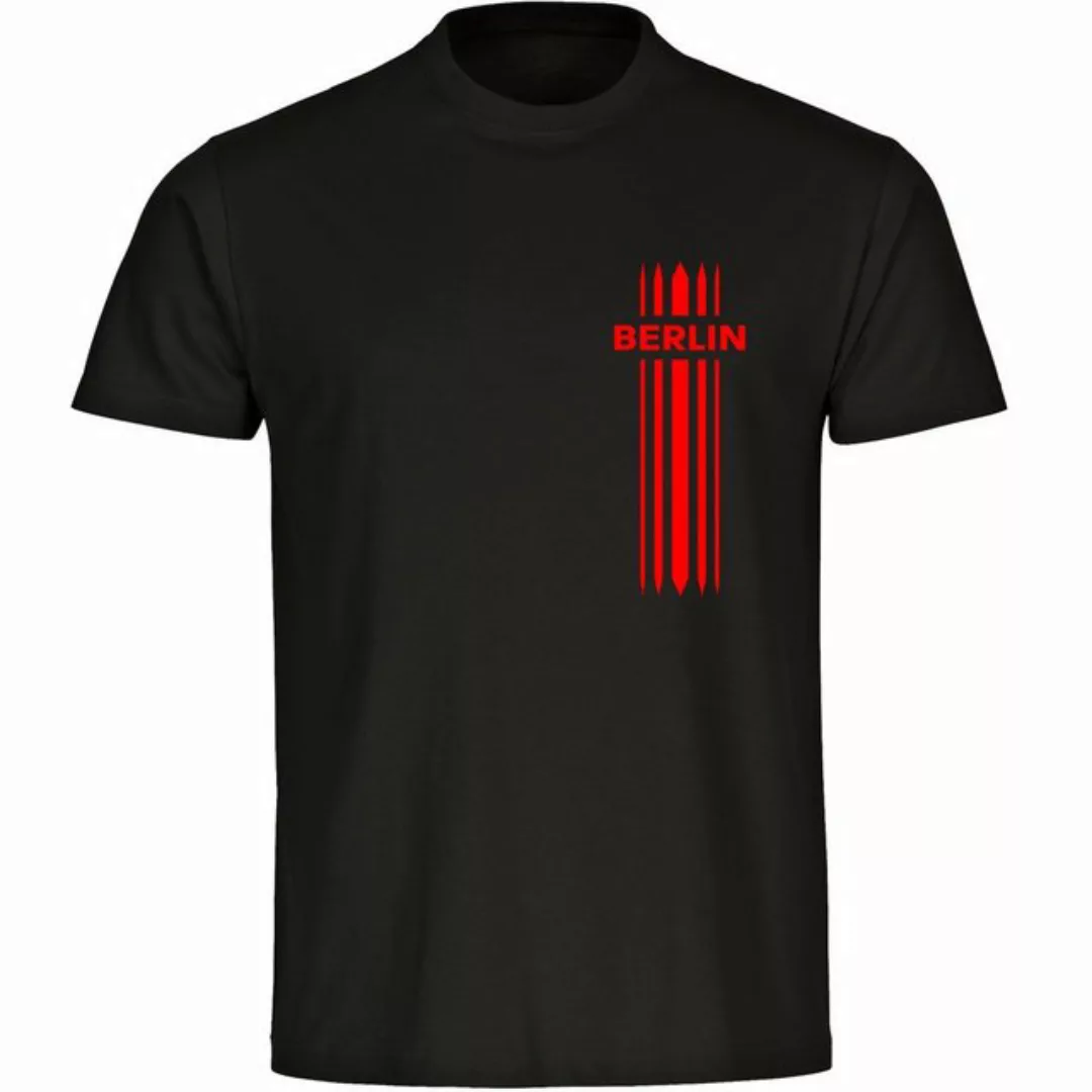 multifanshop T-Shirt Herren Berlin rot - Streifen - Männer günstig online kaufen