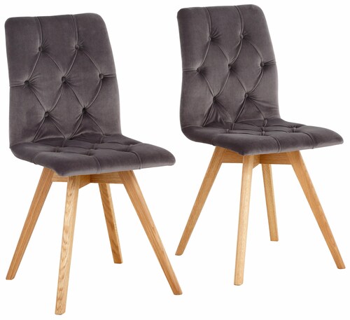 andas 4-Fußstuhl "Rania", (Set), 4 St., Samtoptik, Im 2er/4er/6er-Set günstig online kaufen