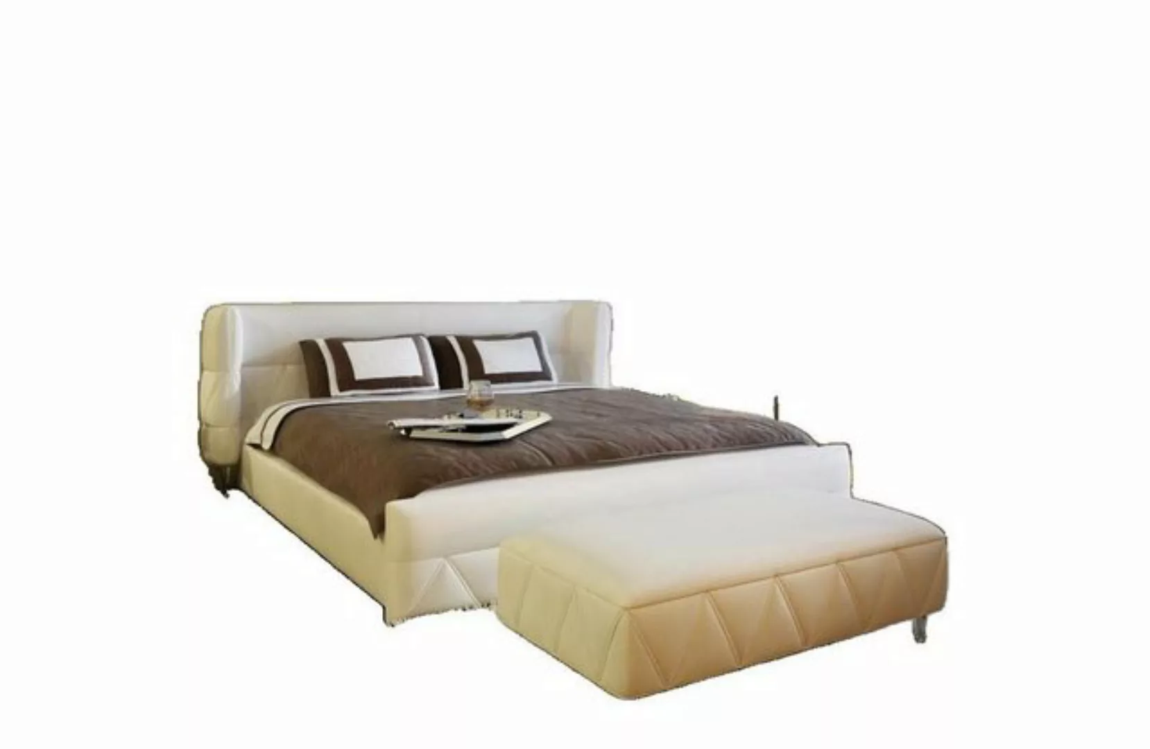 JVmoebel Bett Modernes Design Bett Hotel XXL Betten Luxus Stil Leder 180x20 günstig online kaufen