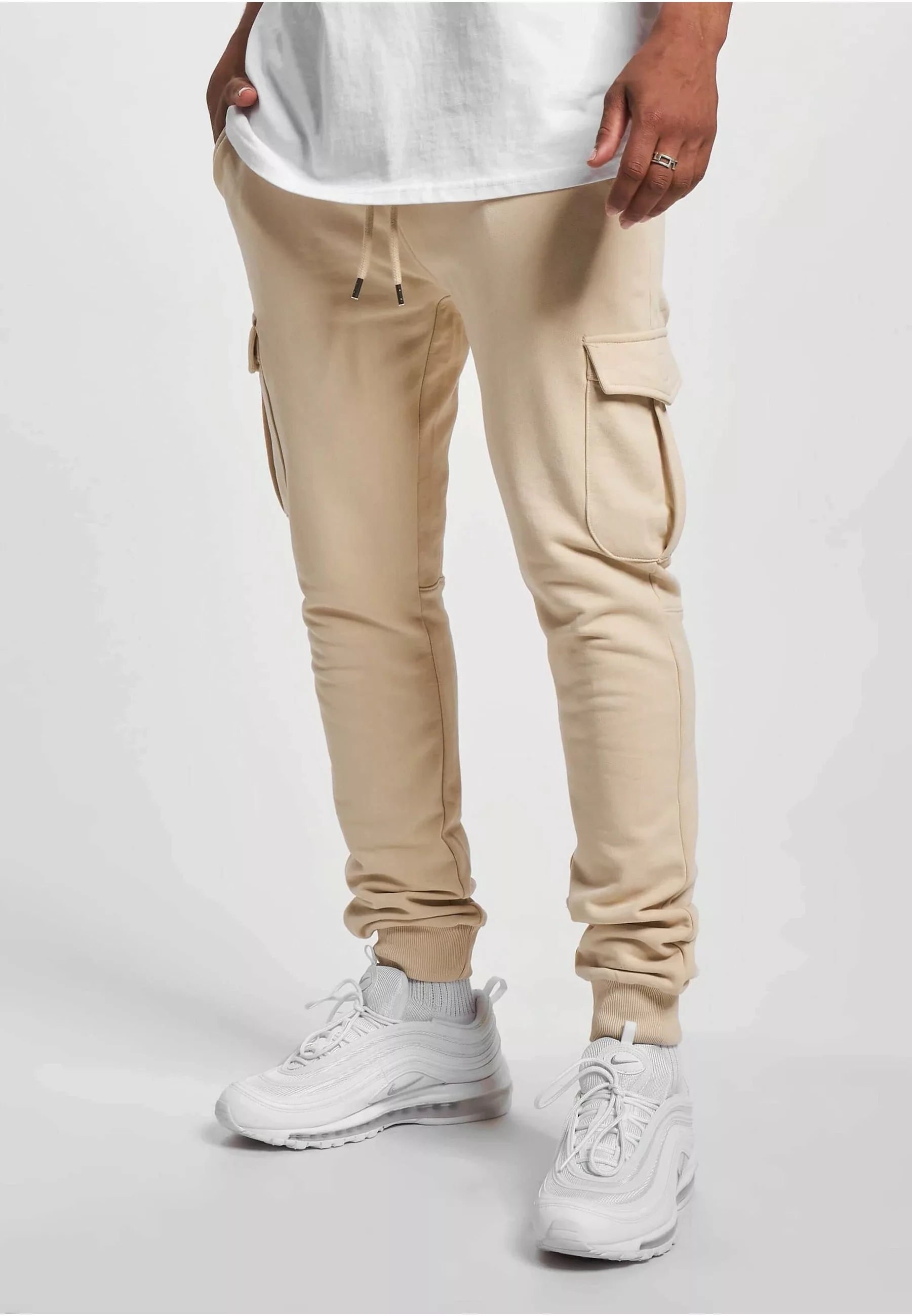 DEF Stoffhose "DEF Herren DEF Gringo Sweatpants Beige", (1 tlg.) günstig online kaufen