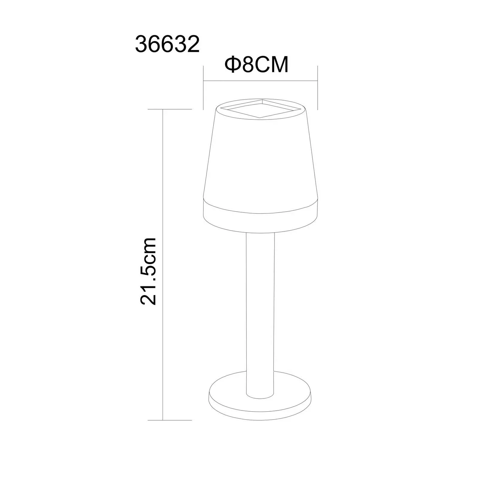 Solar-Tischlampe 36632 aus Kunststoff, schwarz günstig online kaufen