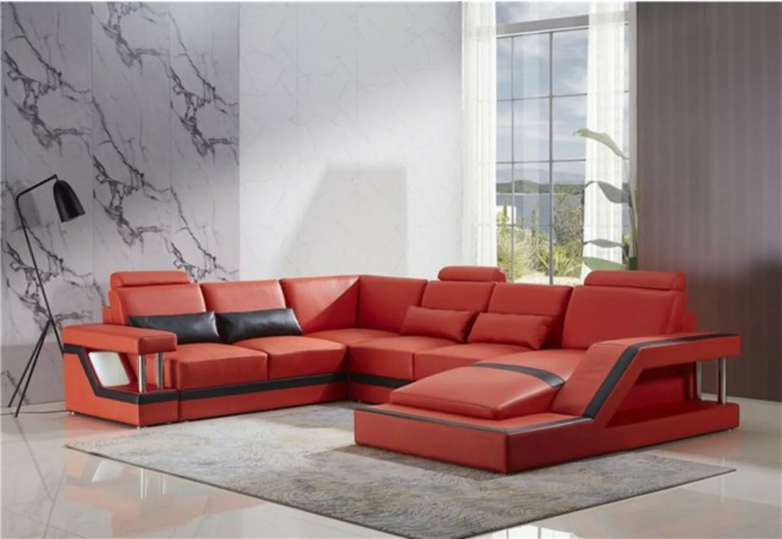 JVmoebel Ecksofa, Design Couch Luxus Couchen Leder Sofa Sitz Eck Garnitur P günstig online kaufen