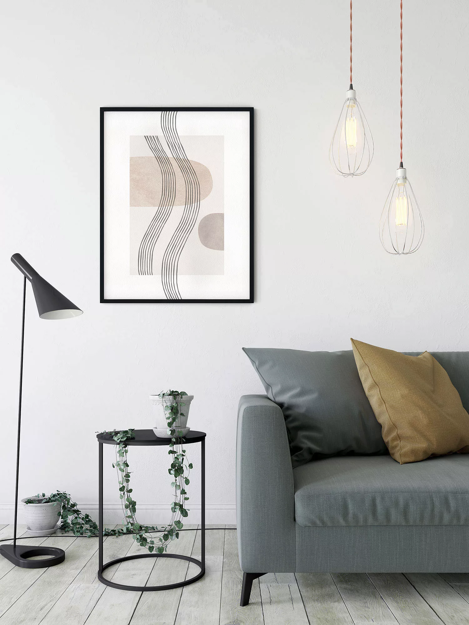 Komar Wandbild »Line Art Waves«, (1 St.), Deutsches Premium-Poster Fotopapi günstig online kaufen