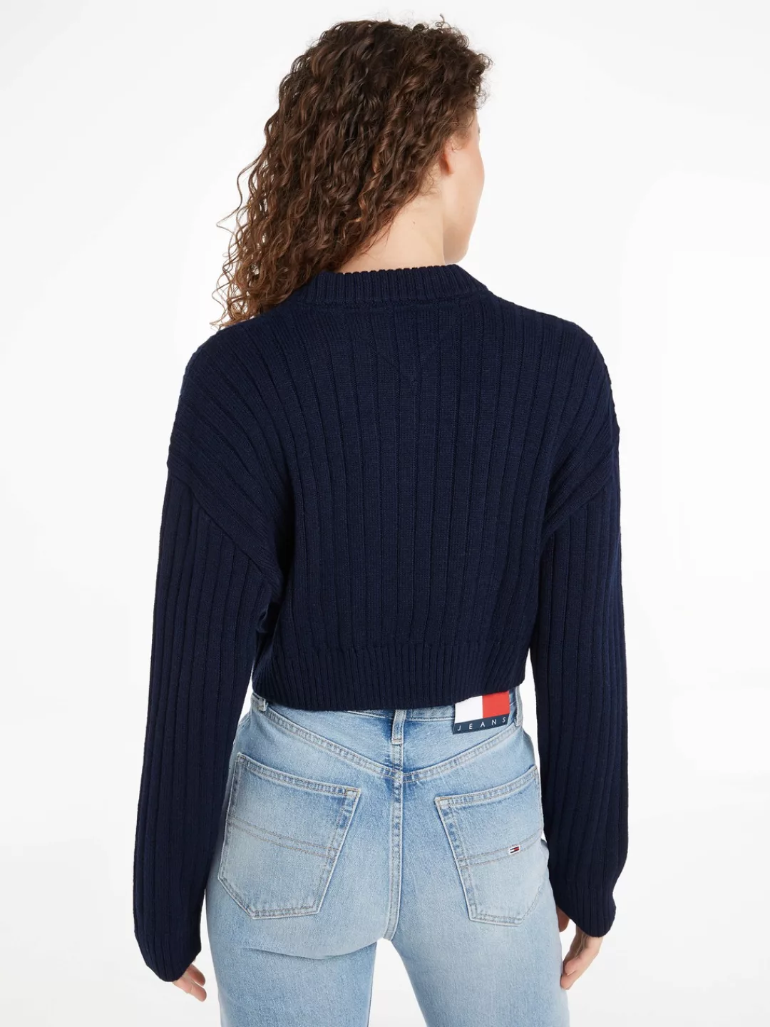 Tommy Jeans Strickpullover TJW VNCK CENTER FLAG SWEATER EXT mit Tommy Jeans günstig online kaufen