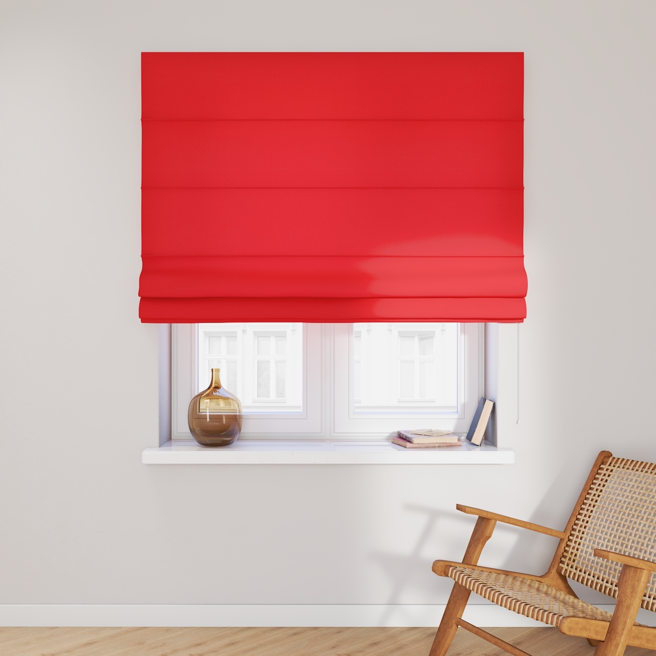 Dekoria Raffrollo Capri, rot, 130 x 170 cm günstig online kaufen