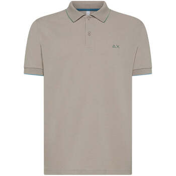 Sun68 Poloshirt Small Stripe Collar Greige - Größe L günstig online kaufen