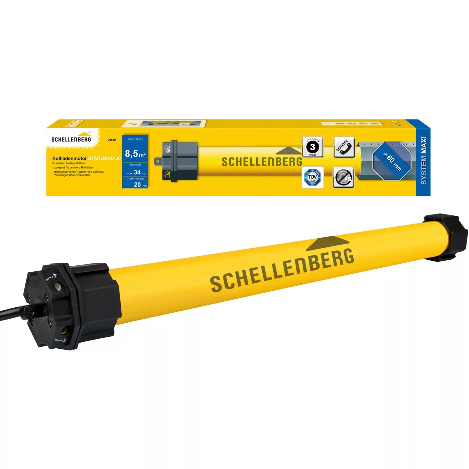 SCHELLENBERG Rollladenmotor »Rohrmotor STANDARD Maxi«, 20 Nm günstig online kaufen